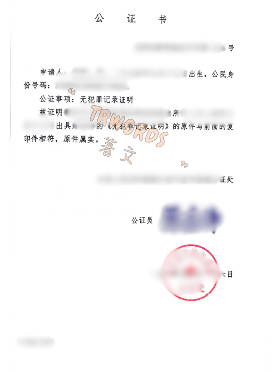 Read more about the article 无犯罪记录证明公证怎么做？类型区别与使用国家解析