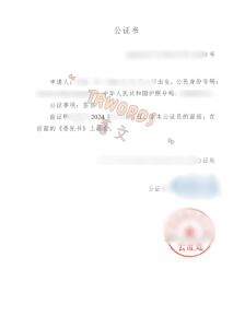 旅行证委托书公证